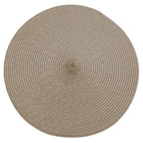 Circular Ribbed Placemat - Truffle